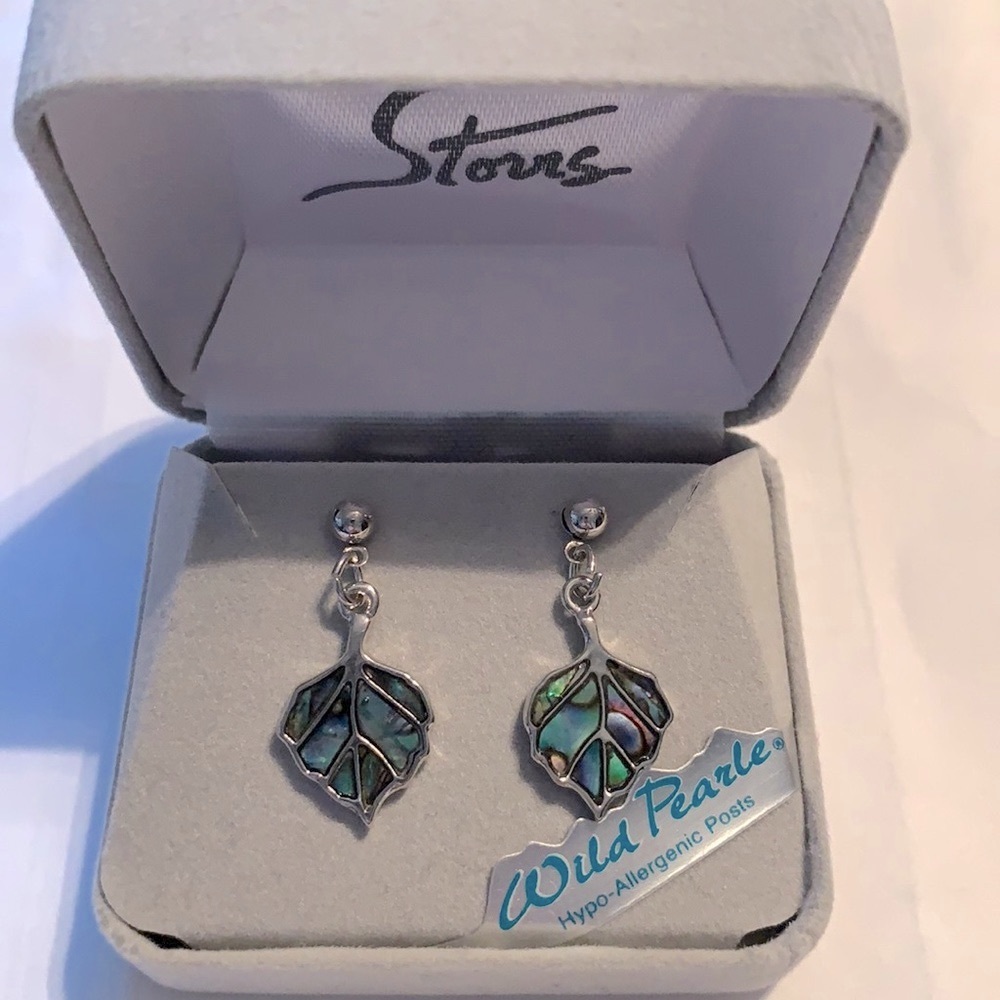 Wild Pearle Leaf Earrings